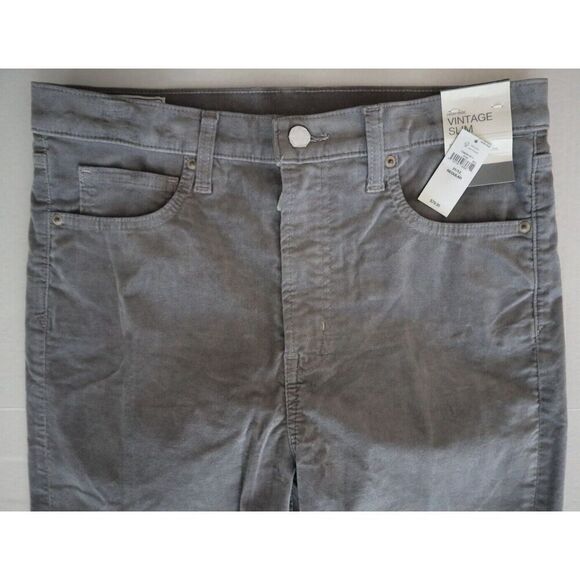 GAP 728856 Women's Sz 31/12R Pilot Gray High Rise Velvet Vintage Slim Pants - Picture 8 of 14